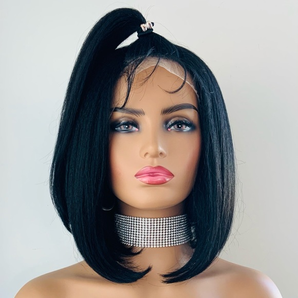 Versatile 4x4 Lace Front Synthetic Wig in Black for Daily Wear or Events - Picture 5 of 12